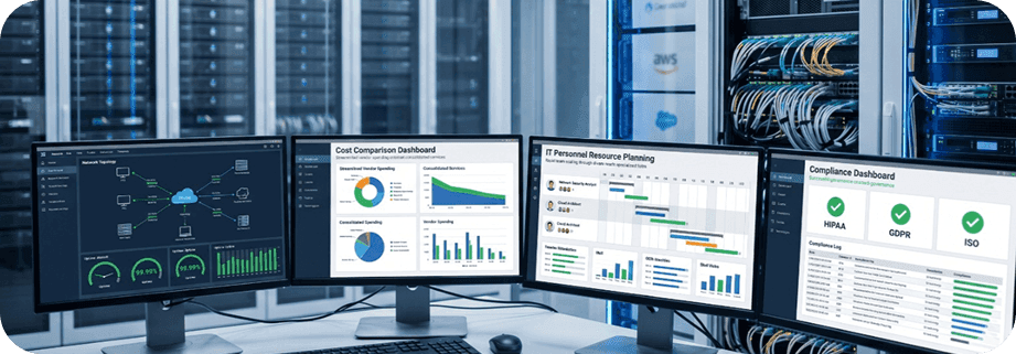 IT service operations dashboard