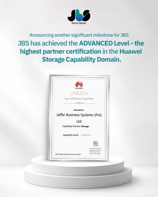 Huawei Advanced Level Partner Certification in Storage Capability Achieved