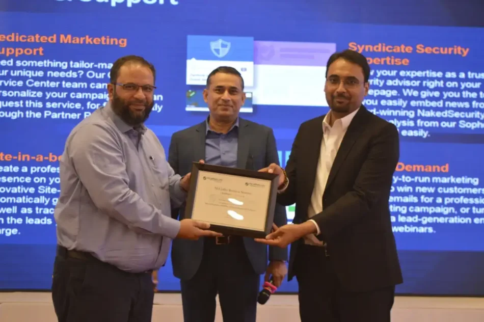 Jaffer Business Systems was honored with the award of Performing Partner of Sophos for 2019 in Pakistan. The award was presented in an award ceremony held recently in Karachi.