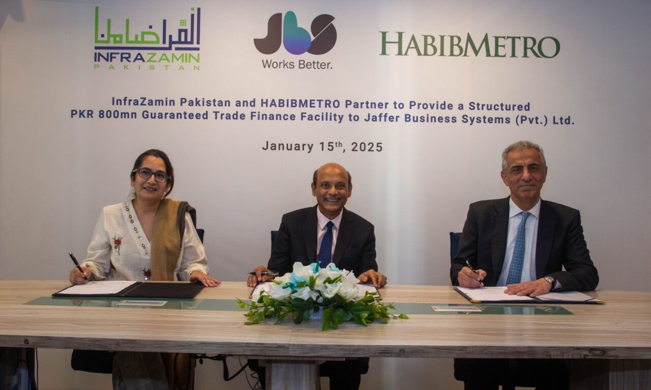 InfraZamin Pakistan and HabibMetro have partnered with Jaffer Business Systems to provide a structured PKR 800 million