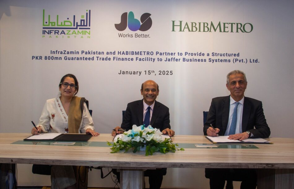 InfraZamin Pakistan and HABIBMETRO have partnered with Jaffer Business Systems to provide a structured PKR 800 million